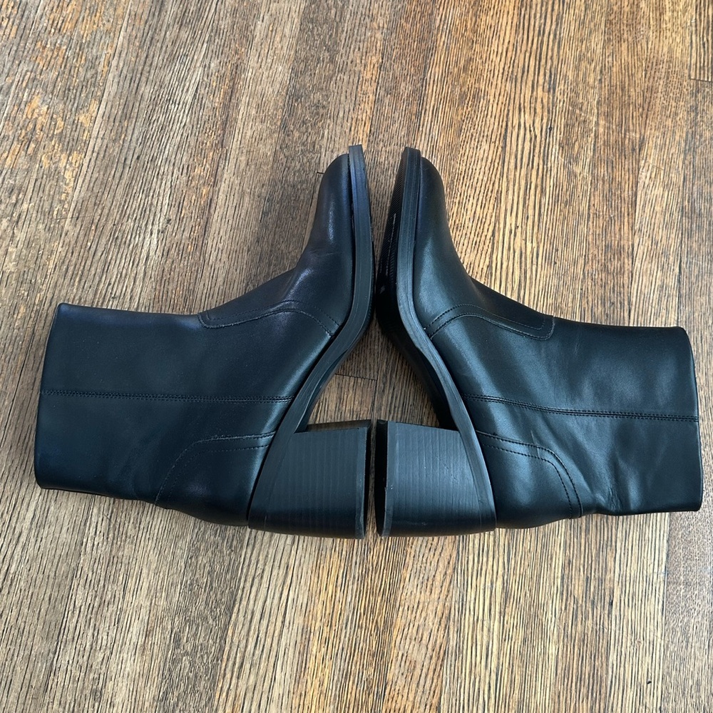 Steve Madden Phillie Block Heel Leather Boot Size 11 - Picture 4 of 7